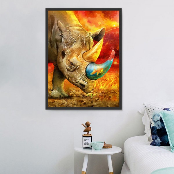 Rinoceronte 5d Diy Kit Diamond Painting Pittura Di Diamante NO1424