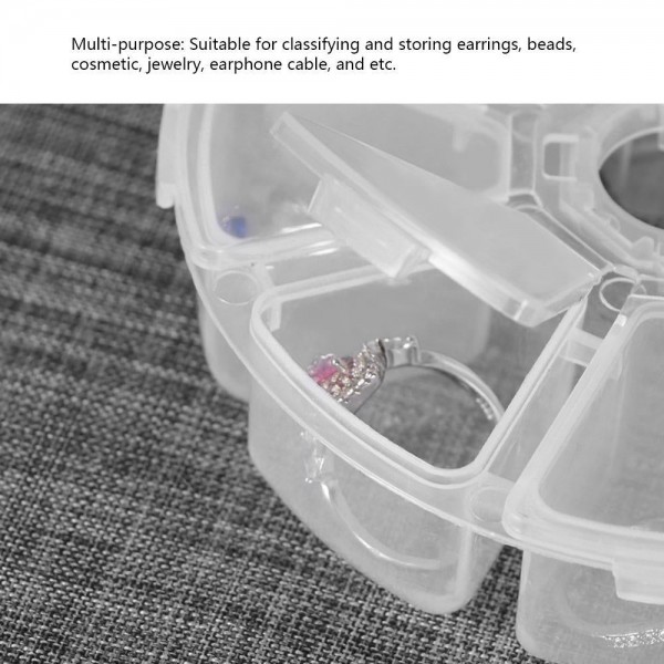 3pce/lot Mini 8 Grids Rhinestone Plastic Containers Box Kit Diamond NO1178