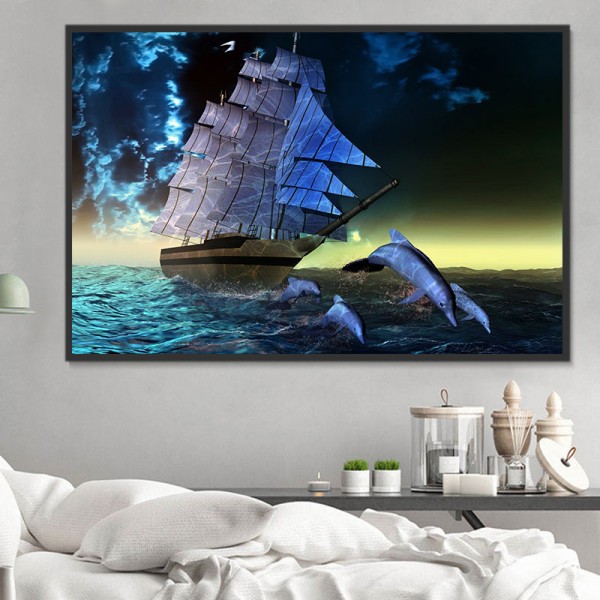 Barche 5d Diy Kit Diamond Painting Pittura Di Diamante NO490