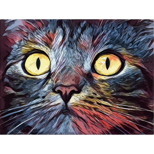 Gatto 5d Diy Kit Diamond Painting Pittura Di Diamante NO173